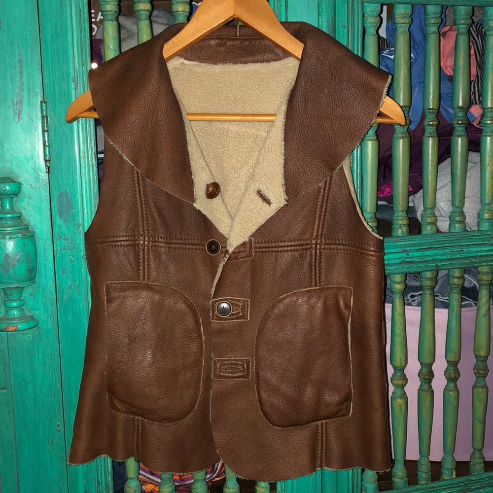 Max Mara leather vest